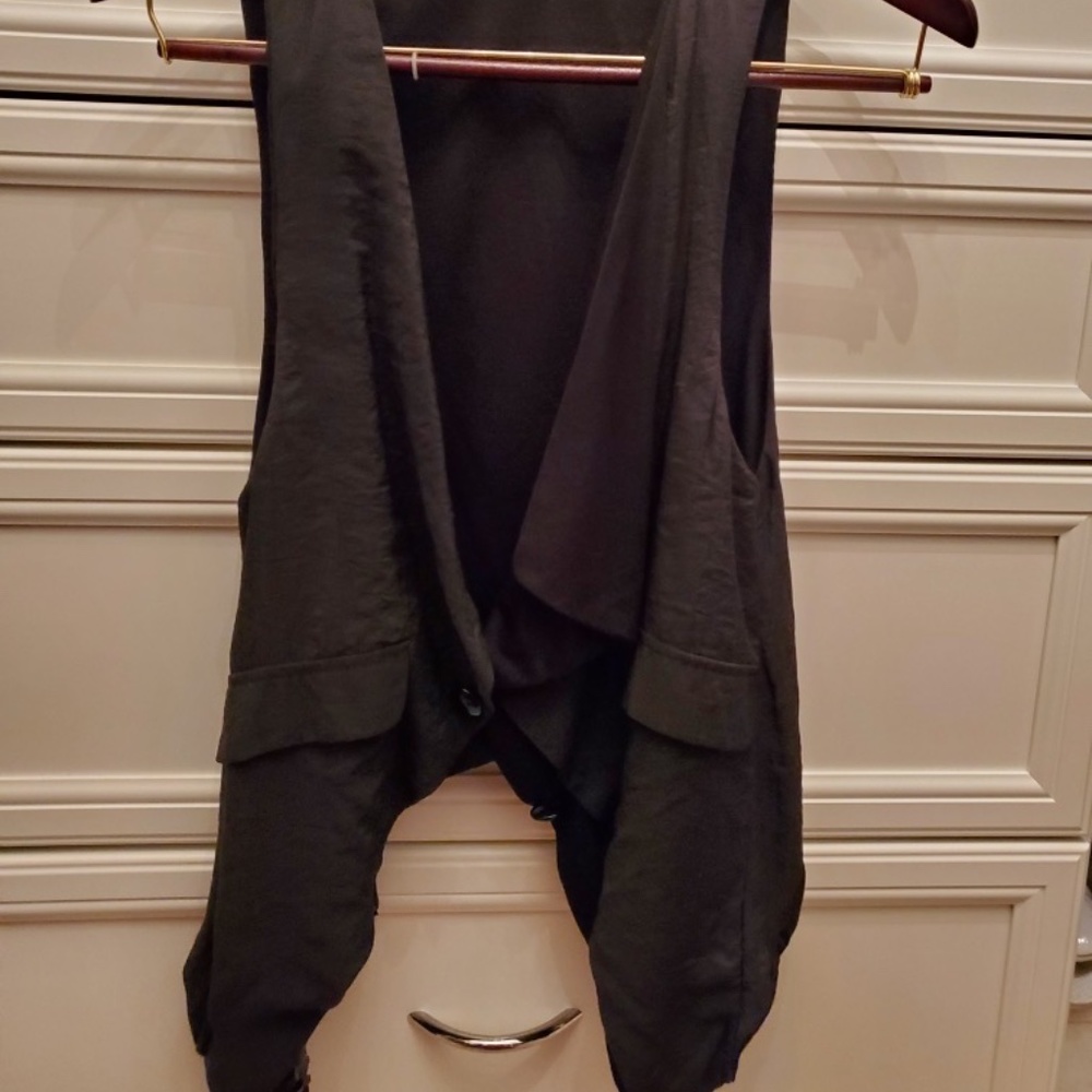 Street Couture Black Vest with Black Sequins